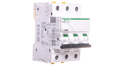 Wyłącznik nadprądowy 3P C 2A 10kA AC iC60H-C2-3 A9F07302