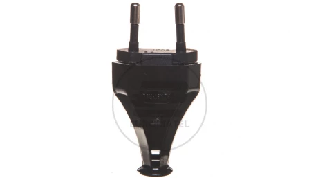 Złącze naprawcze /wtyczka płaska/ b/u Euro 2,5A 250V czarne ZN-11/CZARNY