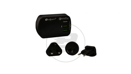 Zasilacz podróżny z ładowarką 3xUSB /USA, EUR, UK, AUS/ max. 3,4A Quick Charger CLT020
