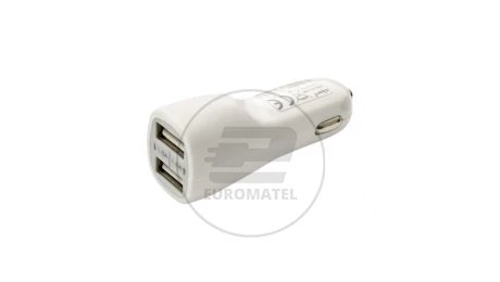 Ładowarka samochodowa 2xUSB 2,1A biała CLT724