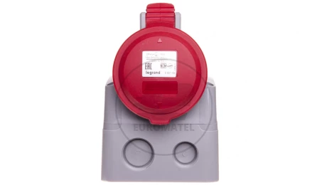 Gniazdo stałe 16A 5P 400V czerowne IP44 P17 TEMPRA PRO 555159