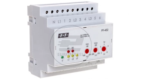 Automatyczny przełącznik faz z wyjściem napięcia fazowego 400V/2x230V+N PF-452