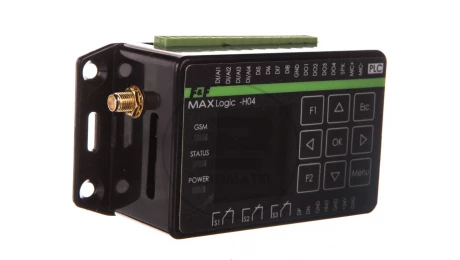 Przekaźnik programowalny 4 wej cyfrowe/analogowe 4 wej cyfrowe 4 wyj cyfrowe 3 wyj przekaźnikowe GSM MAX-H04