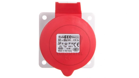 Gniazdo tablicowe proste 32A 4p 400V 6h IP44 13011