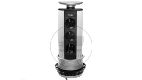 Moduł zasialjący stołowy zabudowany 3 gniazda z/u 16A IP20 aluminium G7343LAN