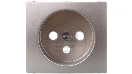 VALENA Plakietka gniazda 2P+Z pojedynczego aluminium 770254