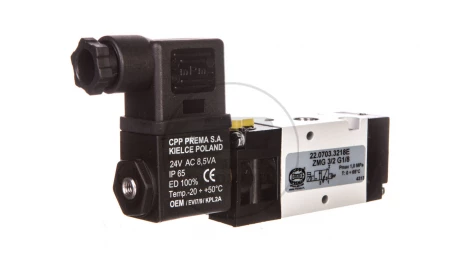 Zawór rozdzielający 24V AC 1MPa ZMG 3/2 G1/8 22.0703.3218E