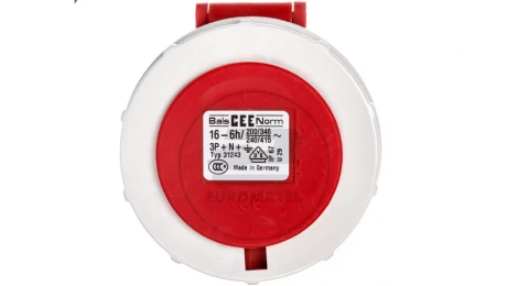 Gniazdo przenośne 16A 5P 400V 6h IP67 QUICK-CONNECT TE Plus z zintegrowanym zadławieniem MULTI-GRIP 31243