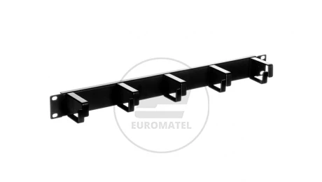 Organizator kablowy 19 cali 1U W/40xG/60 czarny DN-97602
