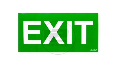 Piktogram 150x300 PD28 exit logo awex (ISO7010)
