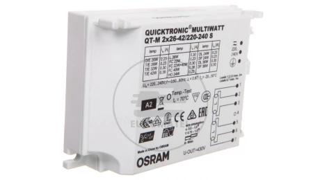 Statecznik elektroniczny (SE) do świetlówek jednotrzonkowych QT-M 2x26-42/220-240 4008321110022