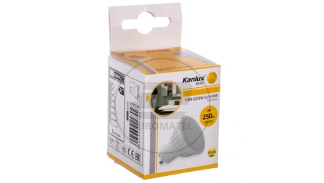 Żarówka LED 3W GU10 220-240V AC ciepła barwa 250lm TOMI LED3W GU10-WW LAMPA LED 22702