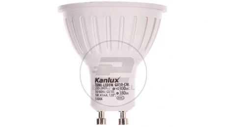 Żarówka LED 5W GU10 220-240V AC zimna barwa 380lm TOMI LED5W GU10-CW LAMPA LED 22701
