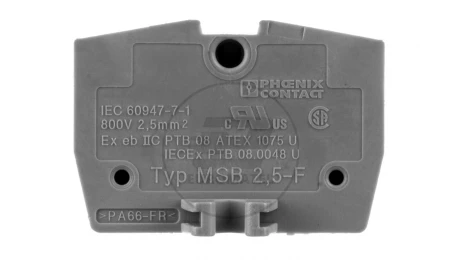 Złączka przelotowa 2,5mm2 szara MSB 2,5-F 3244041 /50szt./