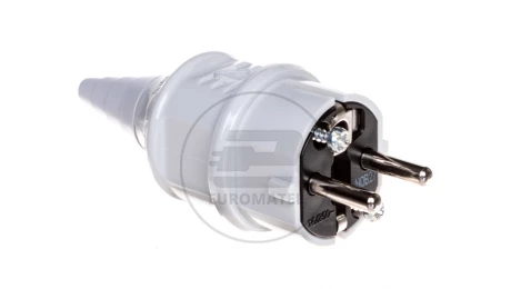Wtyczka uniwersalna 16A 3P 230V, IP44 Schuko biała 10749 MEN10749