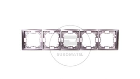 Simon Basic Neos Ramka pięciokrotna stal inox BMRC5/21