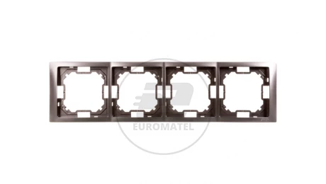 Simon Basic Neos Ramka poczwórna stal inox BMRC4/21