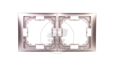 Simon Basic Neos Ramka podwójna stal inox BMRC2/21