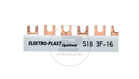 Szyna łączeniowa 3P 80A 16mm2 widełkowa (18mod.) 3F S18 3F-10 45.318