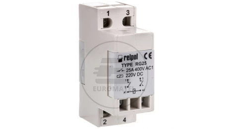 Przekaźnik przemysłowy 2Z 25A 220V DC na szynę RG25-1022-28-1220 624456