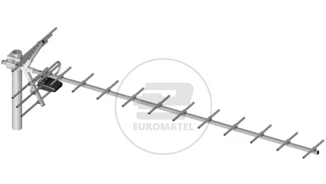 Antena DVB-T kierunkowa 19-elementowa + symetryzator LIBOX LB019S