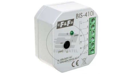 Przekaźnik impulsowy z wyłącznikiem czasowym 230V AC 16A Inrush BIS-410-LED