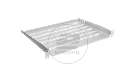 Półka 19cali 1U G/350 szary (RAL 7035) z podporą TN-19-350-1U-GY