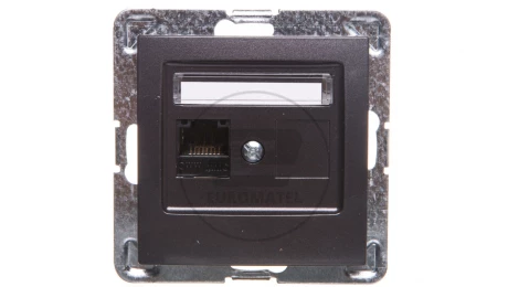 IMPRESJA Gniazdo komputerowe pojedyncze RJ45 kat.5e MMC antracyt GPK-1Y/K/m/50