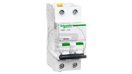 Wyłącznik nadprądowy 2P C 2A 10kA AC iC60H-C2-2 A9F07202