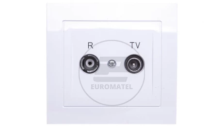 KIER Gniazdo antenowe RTV przelotowe 16dB białe GPA-16WP/00