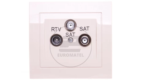 KIER Gniazdo antenowe RTV-SAT-SAT beżowe GPA-W2S/01