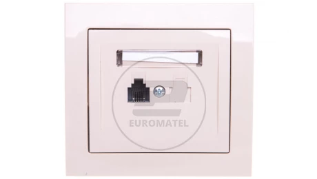 KIER Gniazdo telefoniczne pojedyncze RJ11 beżowe GPT-1W/01