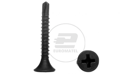 Wkręt fosfatowany do g-k samowiercący 3,5x25 /gwint do metalu/ WS-3525 /1000szt./