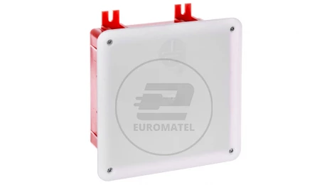 Install-Box Puszka podtynkowa instalacyjna 208x208x84mm IP40 czerwona 0266-00