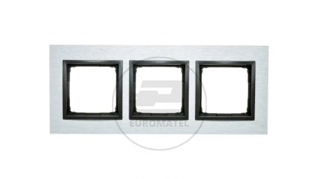 Simon 54 Nature Ramka potrójna metal INOX YANG DRN3/76