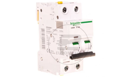 Wyłącznik nadprądowy 2P D 10A 6kA AC iC60N-D10-2 A9F05210