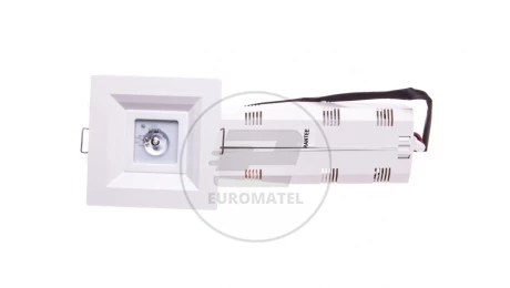 Oprawa LOVATO P LED 3W (opt. otwarta) 1h jednozadaniowa autotest biała LVPO/3W/B/1/SE/AT/WH