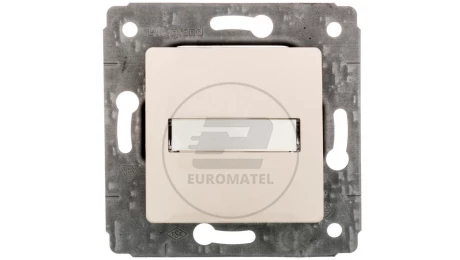 CARIVA Przycisk z uchwytem etykiety 12V 6A-250V kremowy 773712