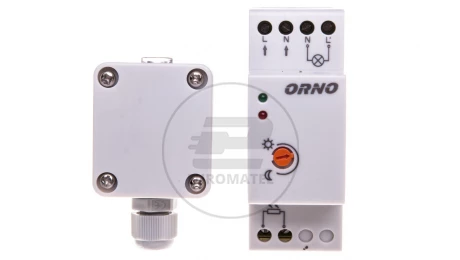 Czujnik zmierzchowy na szynę DIN z zewnętrzną sondą w puszce 3000W 2-100lx IP65 / IP20 OR-CR-231