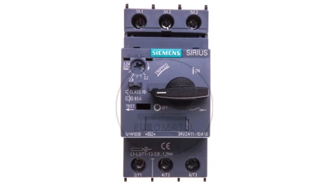 Wyłącznik do transformatorów 3P 2,2-3,2A 100kA S00 3RV2411-1DA10