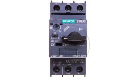Wyłącznik silnikowy 3P 1,1kW 2,2-3,2A S00 3RV2011-1DA10