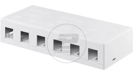 Pusta obudowa Keystone 6-port - umożliwia łatwy montaż metodą Snap-In 79379
