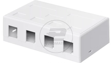 Pusta obudowa Keystone 4-port - umożliwia łatwy montaż metodą Snap-In 79376