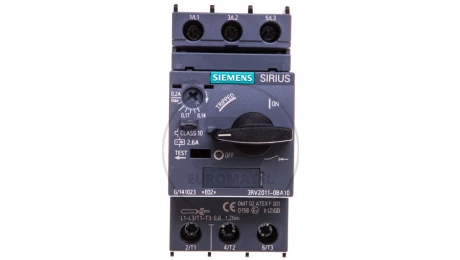 Wyłącznik silnikowy 3P 0,05kW 0,14-0,2A S00 3RV2011-0BA10