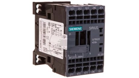 Stycznik mocy 7A 3P 24V DC 0Z 1R S00 3RT2015-2BB42