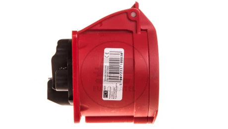 Gniazdo tablicowe 32A 5P 400V /70x70/ czerwone IP44 325-6