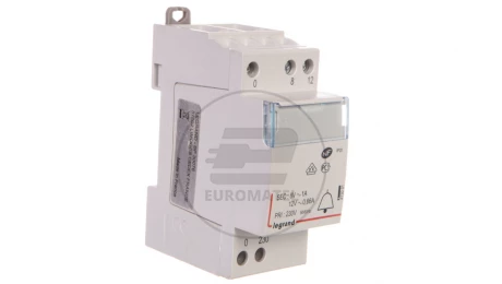 Transformator dzwonkowy modułowy TR308 230/12/8V 8VA 0,66/1A 413091