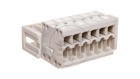 Gniazdo MCS-MINI Classic pinowe 6-torowe raster 3,5mm jasnoszare 734-306 /100szt./