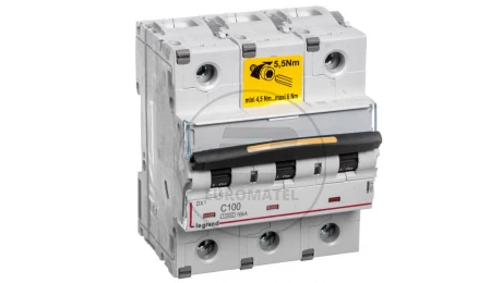 Wyłącznik nadprądowy 3P C 100A 10/16kA AC S313 DX3 409281