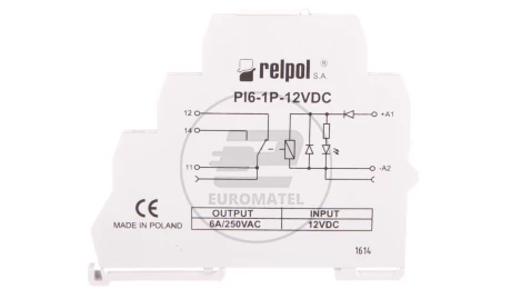 Przekaźnik interfejsowy 1P 12A 12V DC AgSnO2 PI6-1P-12VDC 858549